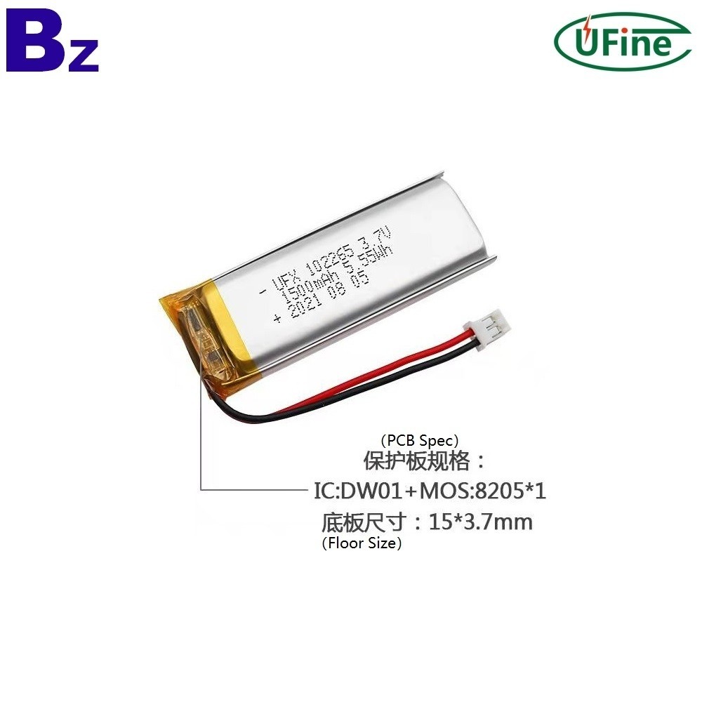 鋰電芯製造商批發1500mAh 3.7V電池