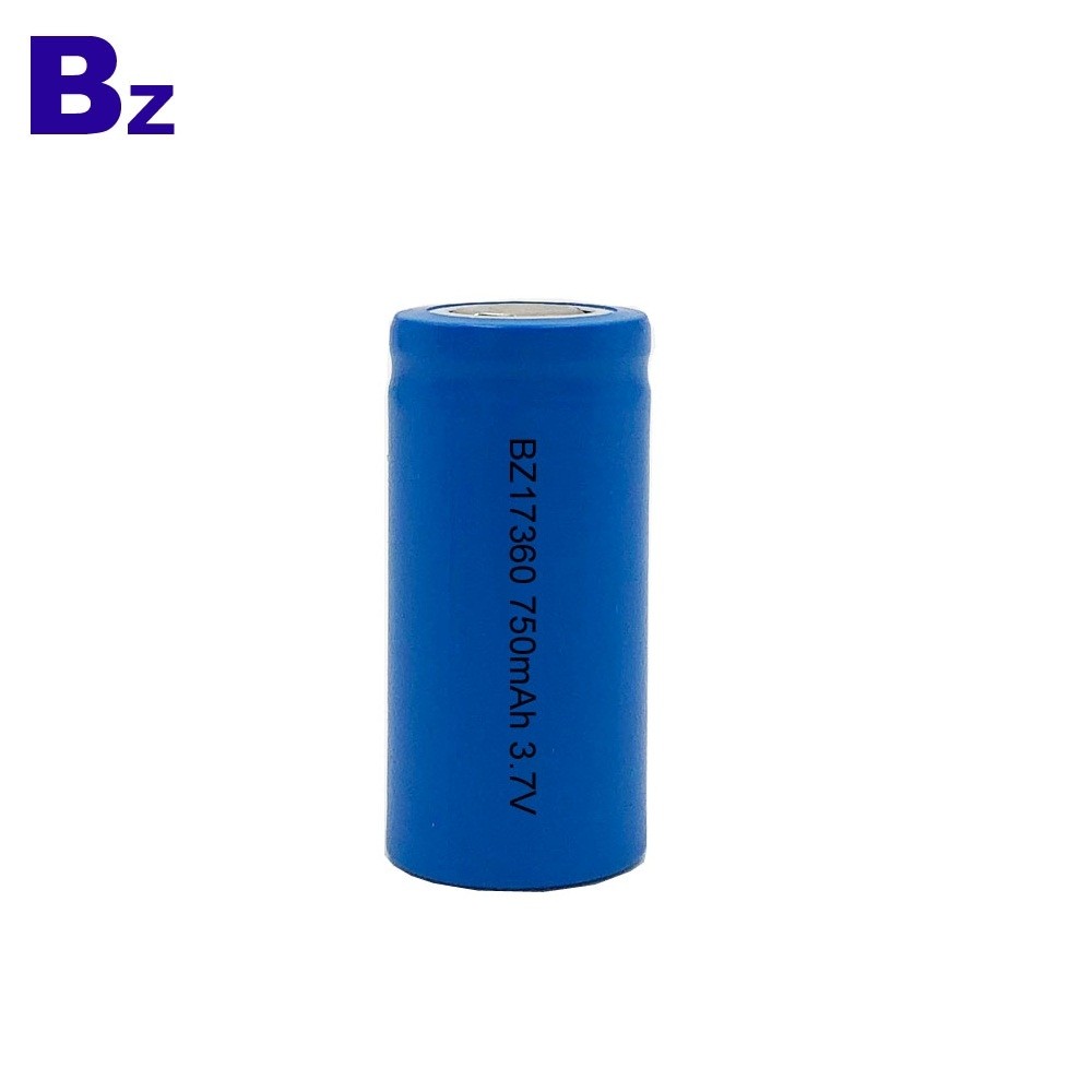 定制圓柱電池 BZ 17360 750mAh 3.7V 可充電鋰離子電池