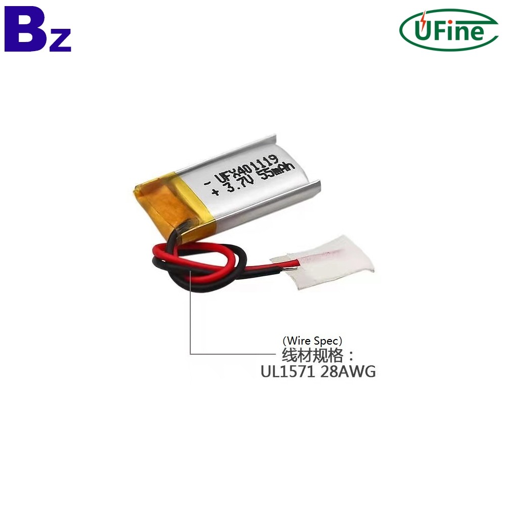 鋰聚合物電池工廠供應 55mAh 電池