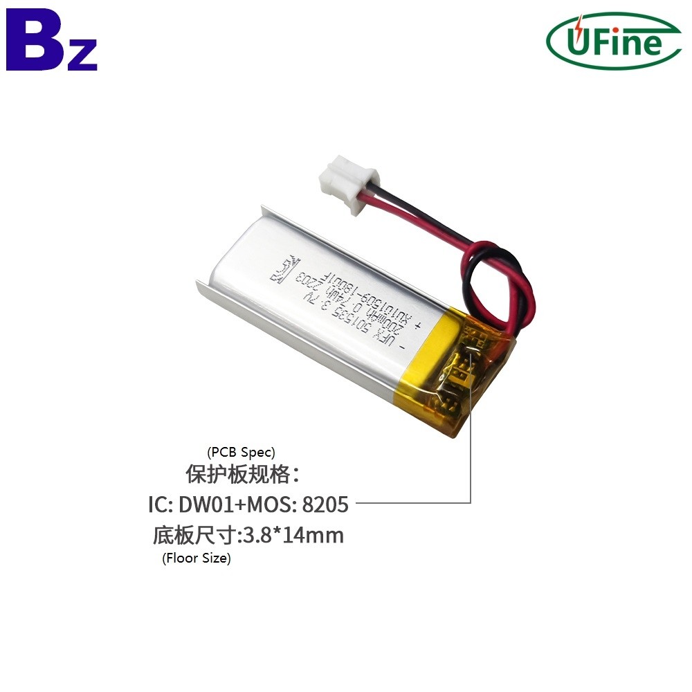 501535 3.7V 200mAh鋰聚合物電池
