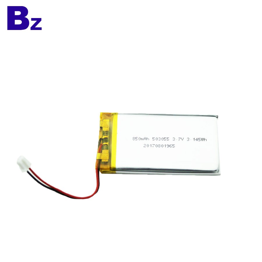 850mah 3.7V 可充電鋰電池適用於醫療產品