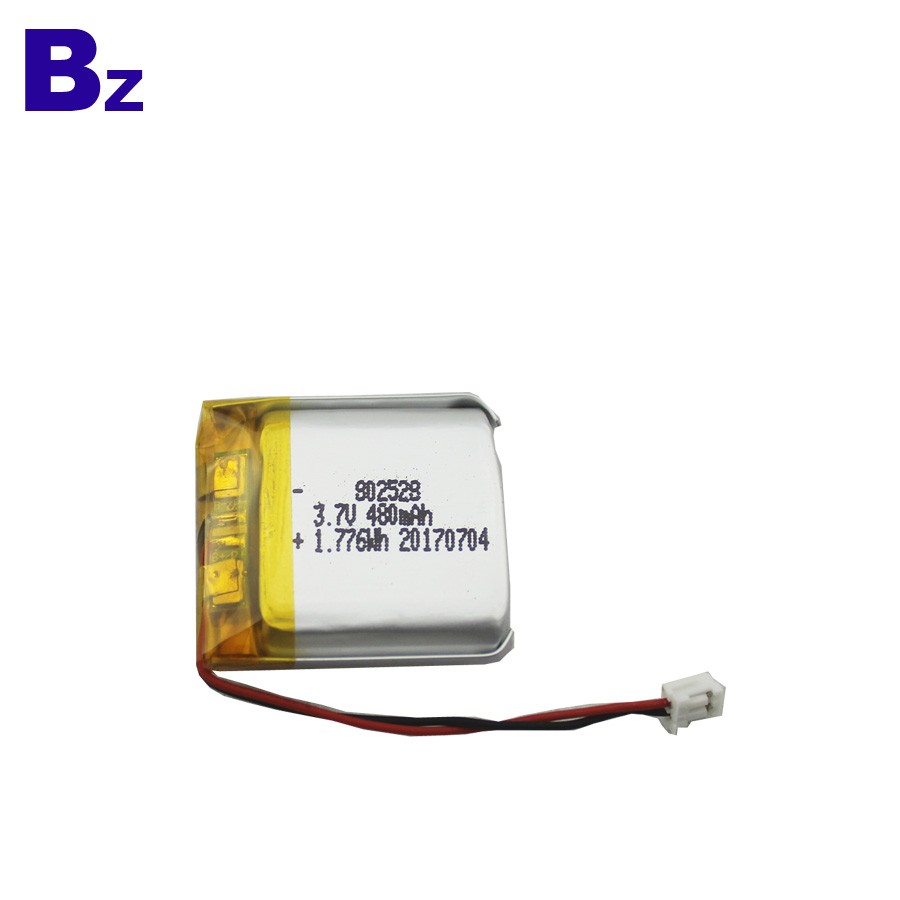 802528 480mAh 3.7V 用於數碼產品的鋰電池