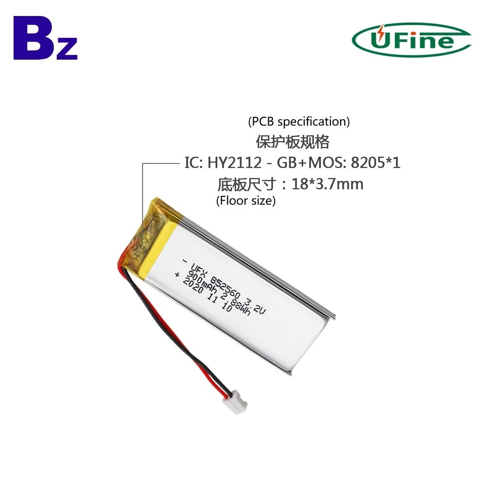 900mAh Healthcare Device LiFePO4電池