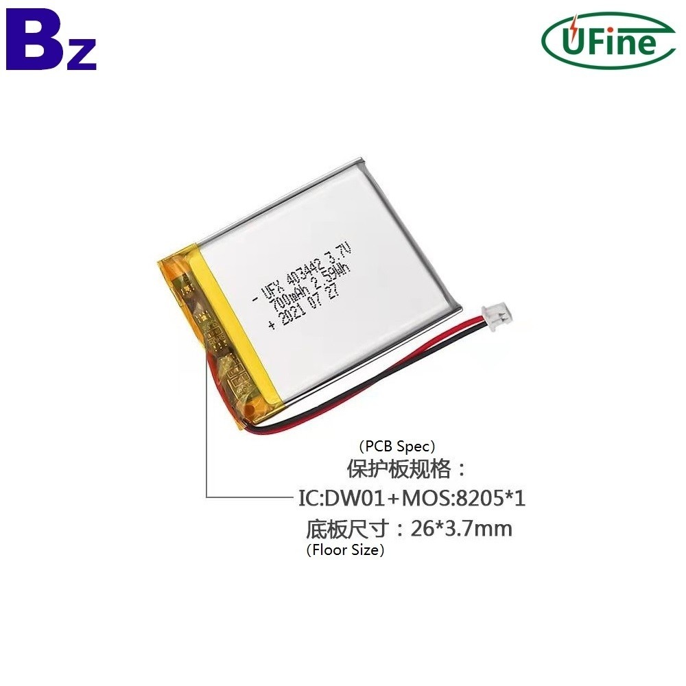 403442 700mAh 3.7V 鋰電池