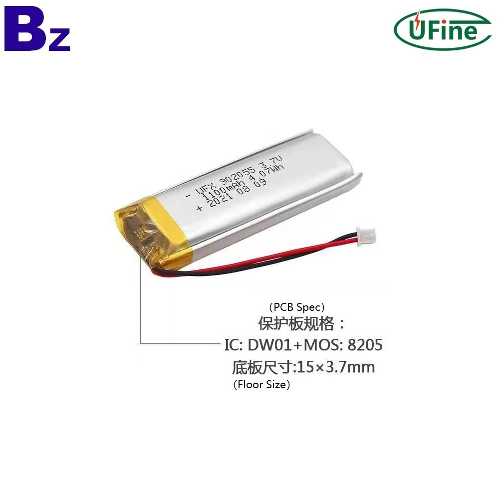 熱銷 902055 1100mAh 3.7V 電池