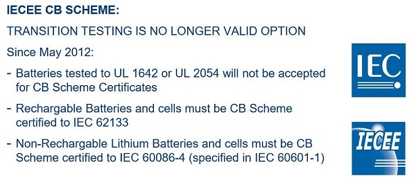 鋰電池CB認證