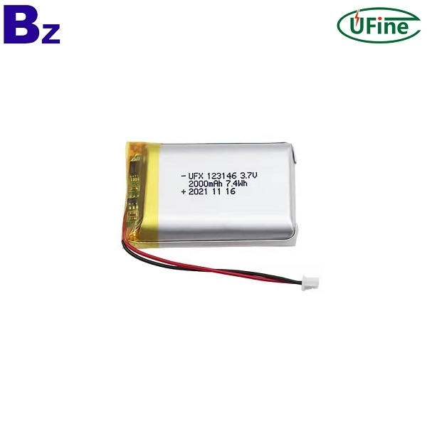 123146 3.7V 2000mAh 可充電鋰電池