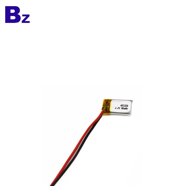 451220 80mah 3.7V 鋰電池適用於穿戴式設備