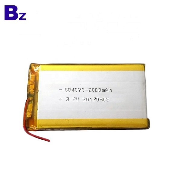 KC認證用於空氣淨化器的鋰聚合物電池BZ 604070 2000mAh 3.7V可充電LiPo電池