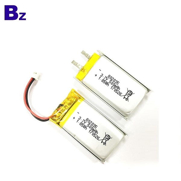 802035 500mAh 3.7V鋰電池