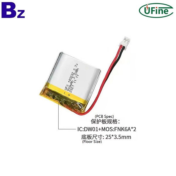 103232 3.7V 900mAh鋰離子電池