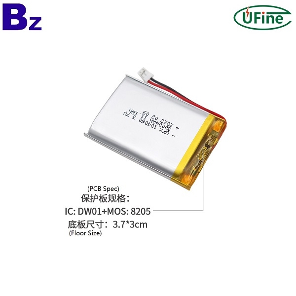 104060 3.7V 3000mAh 鋰聚合物電池