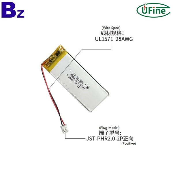 302560 3.2V 300mAh 磷酸鐵鋰電池