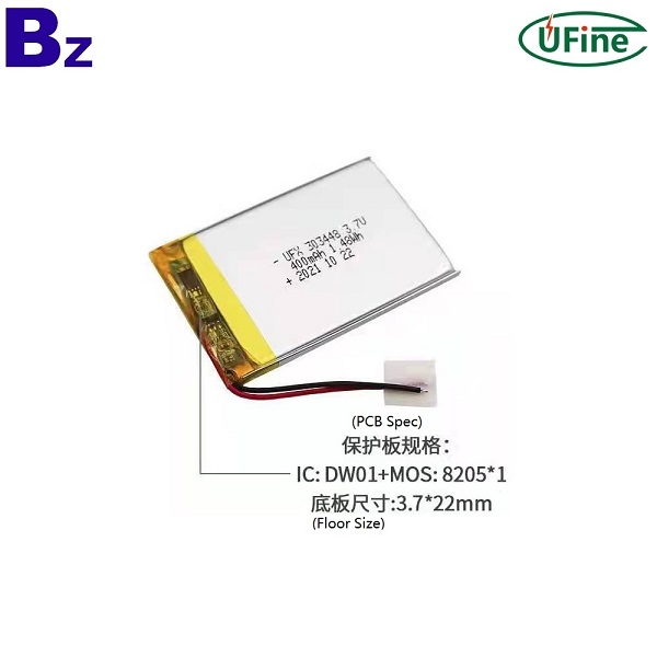 303448 3.7V 400mAh 可充電電池