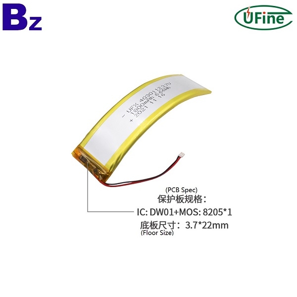 4030112 3.7V 1800mAh 弧形鋰離子聚合物電池