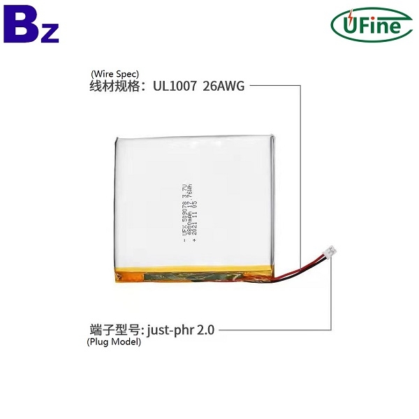 509078 3.7V 4800mAh 鋰聚合物電池