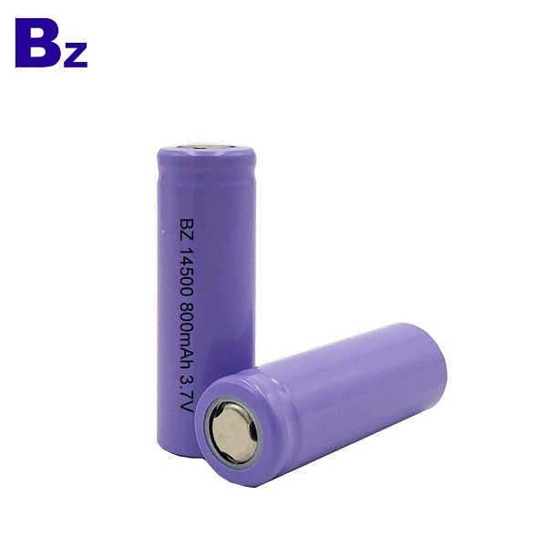 定制熱銷圓柱電池 BZ 14500 800mAh 3.7V 可充電鋰離子電池