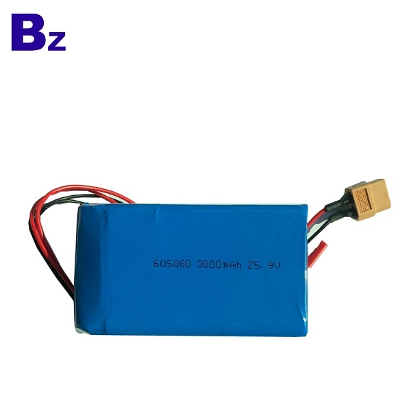 定制熱銷可充電鋰電池 BZ 605080-7S 25.9V 3000mAh 聚合物鋰離子電池組