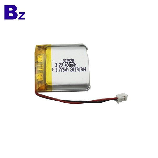 802528 480mAh 3.7V 用於數碼產品的鋰電池