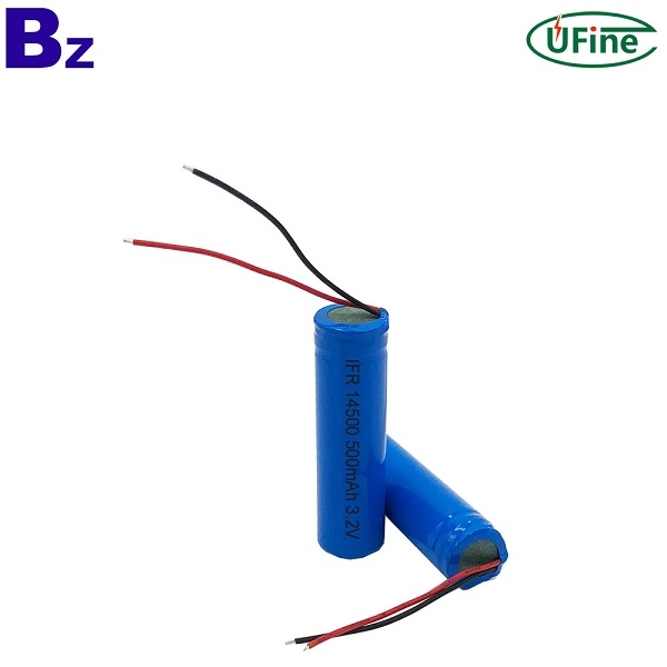 500mAh 手電筒 LiFePO4 圓柱形電池