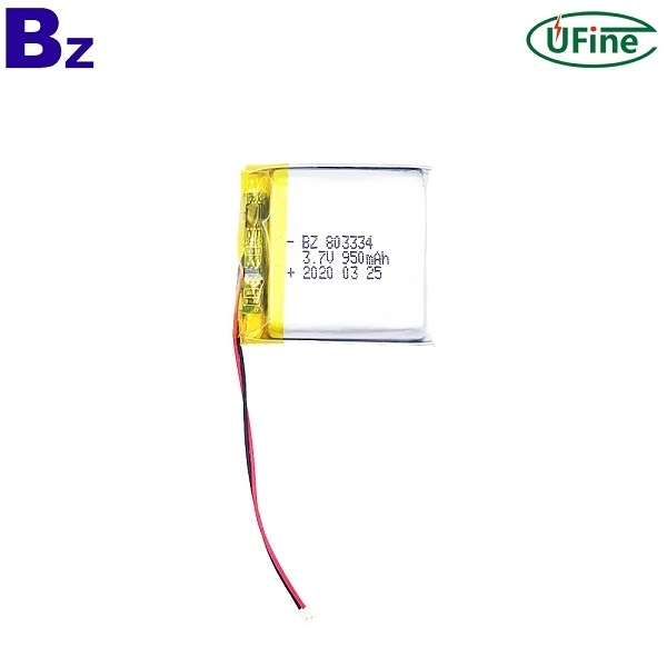 803334 950mAh 3.7V 鋰聚合物電池