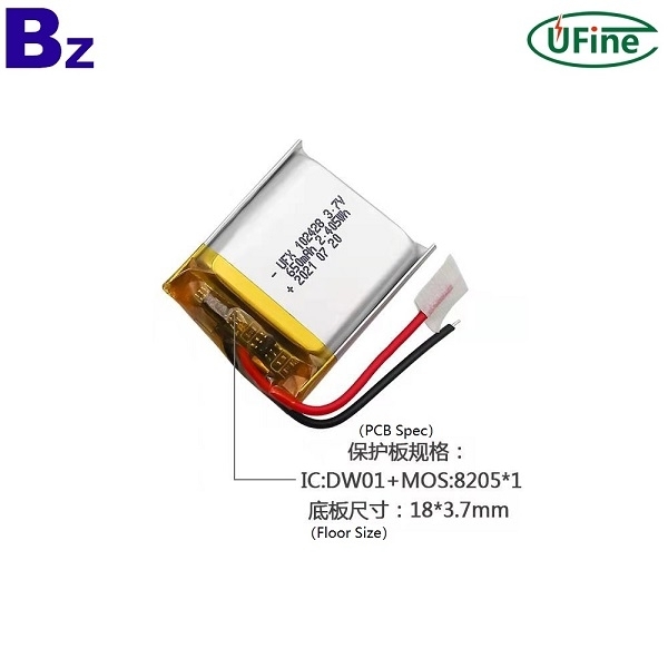 102428 650mAh 3.7V 鋰電池