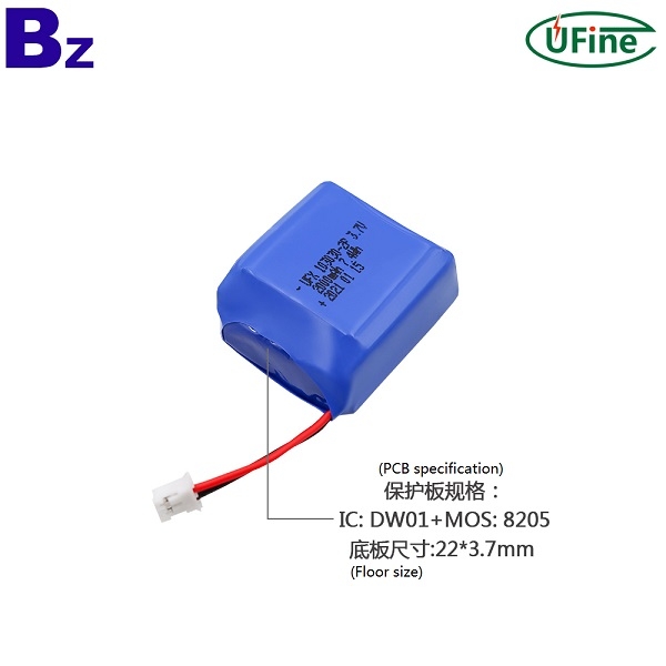 103030-2P 3.7V 2000mAh鋰聚合物電池