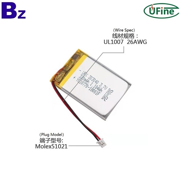 具有KC認證的320mAh鋰聚合物電池