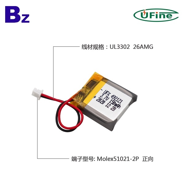 492121 150mAh 3.7V Li-Polymer Battery
