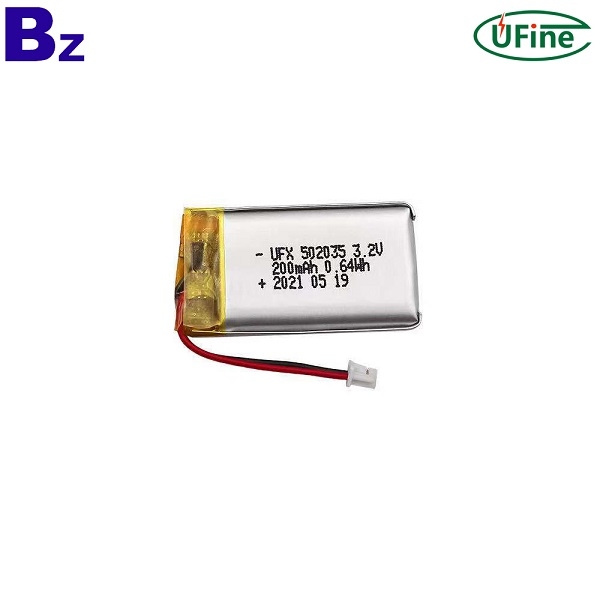 502035 200mAh 3.2V LiFePO4電池 