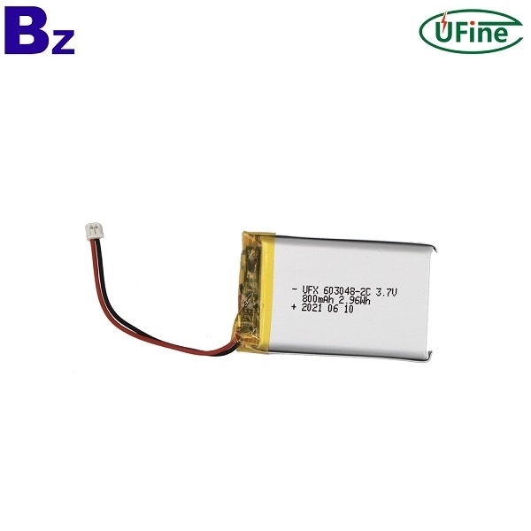 603048 3.7V 800mAh 2C 放電鋰電池