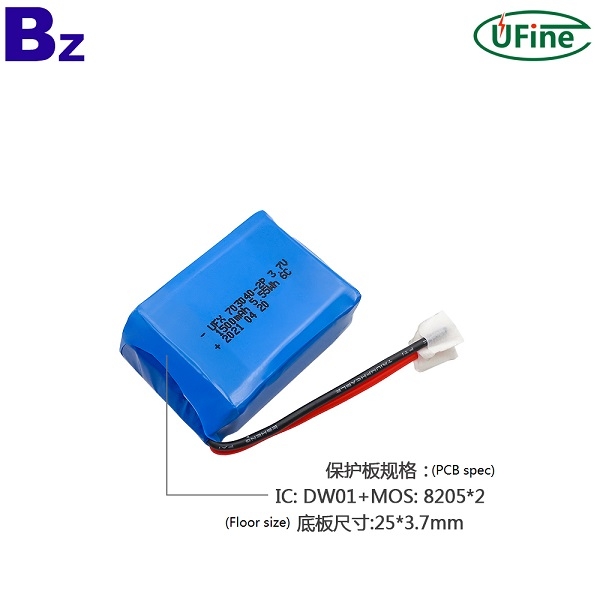 703040-2P 1500mAh 3.7V鋰離子聚合物電池