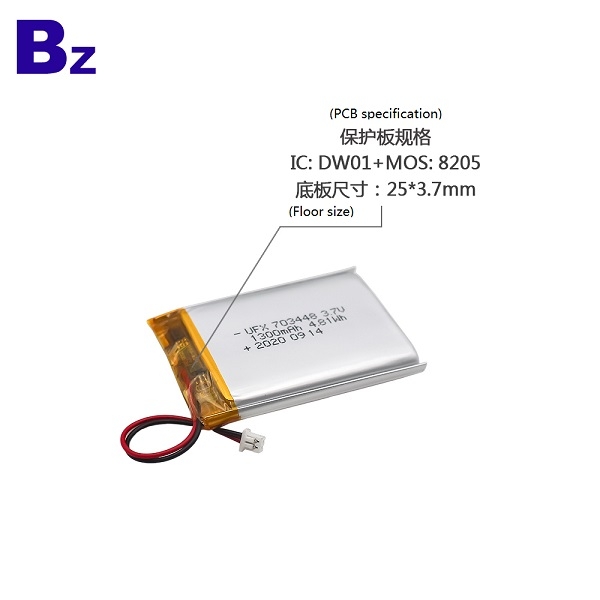 703448 1300mAh 3.7V鋰聚合物電池