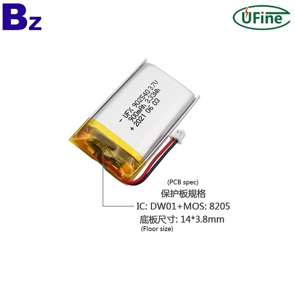 鋰離子電池工廠供應 900mAh 3.7V 電池 